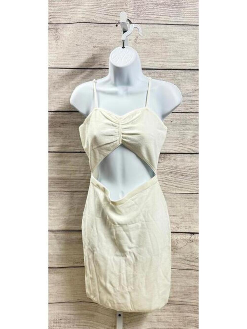The Drop Whisper White Cutout Knitted Mini Dress Women Size Small